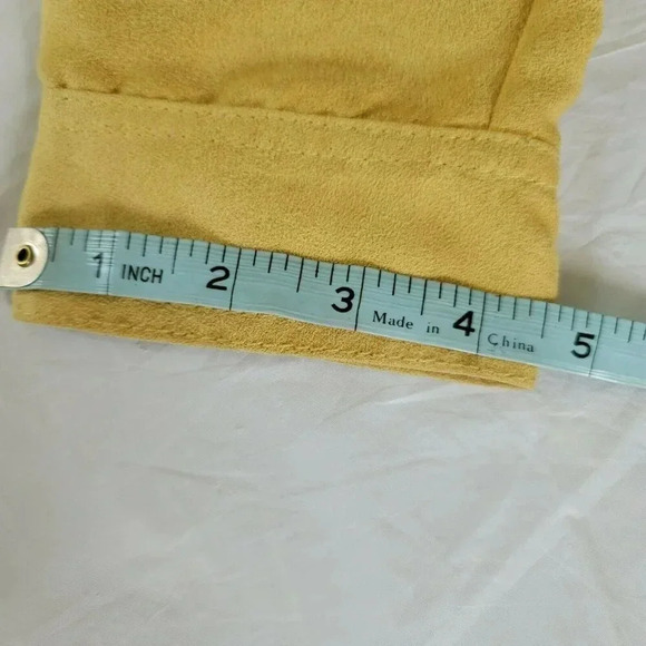 CHICO'S Women's Button Front size 2 Long Sleeve yellow Polyester Shirt Blouse - Picture 6 of 9